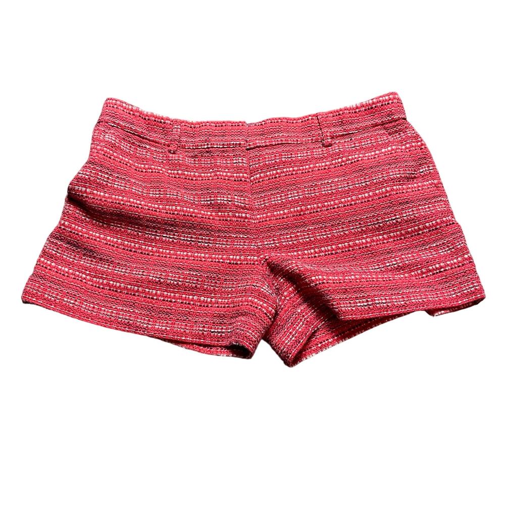 Artisan NY‎ Women's Size 6 Mid Rise Red Multicolor Striped Tweed Style Shorts